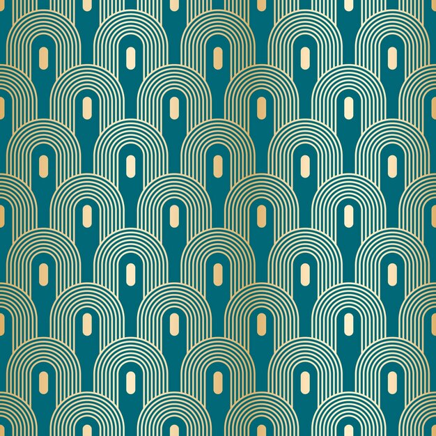 Gradientowy wzór w stylu art deco
