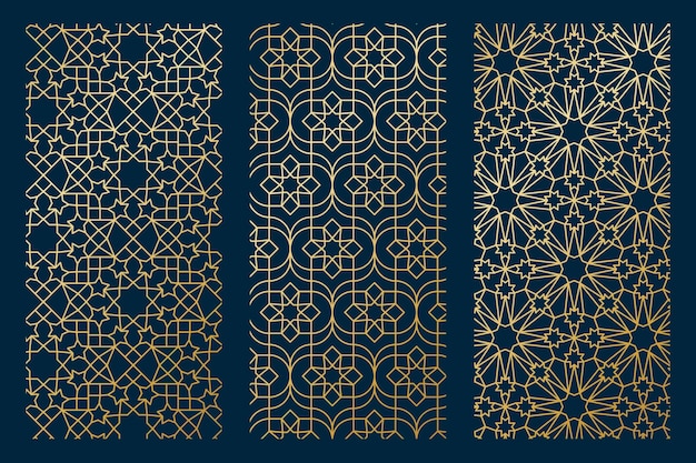 Gradientowy złoty wzór arabski