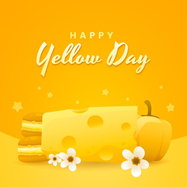 Gradientowy żółty dzień ilustracja