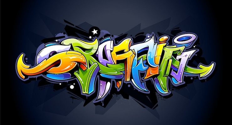 Bezpłatny plik Wektor graffiti projekt na ścianie