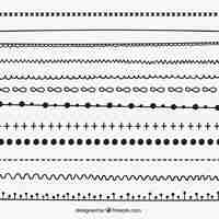 Bezpłatny wektor granice sketchy