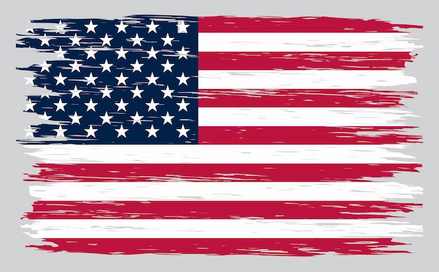 Grunge amerykańską flagę