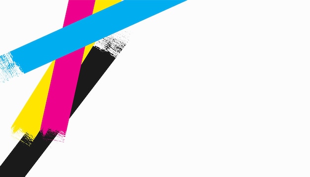 Grungy styl cmyk kolory paskowe tło z przestrzenią tekstową