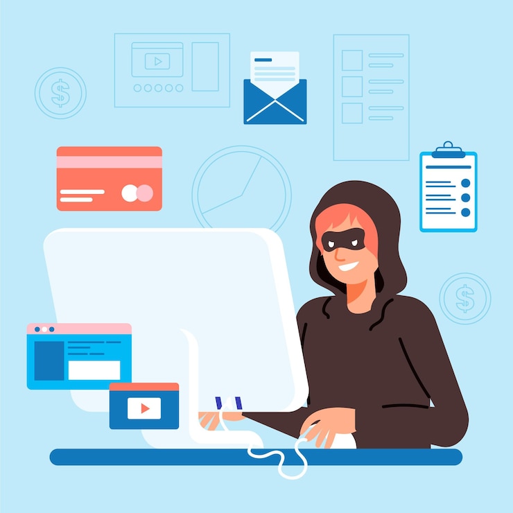 Bezpłatny plik Wektor hackera aktywności ilustracyjny projekt
