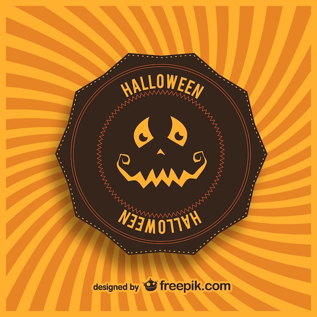 Bezpłatny wektor halloween kolor etykiety