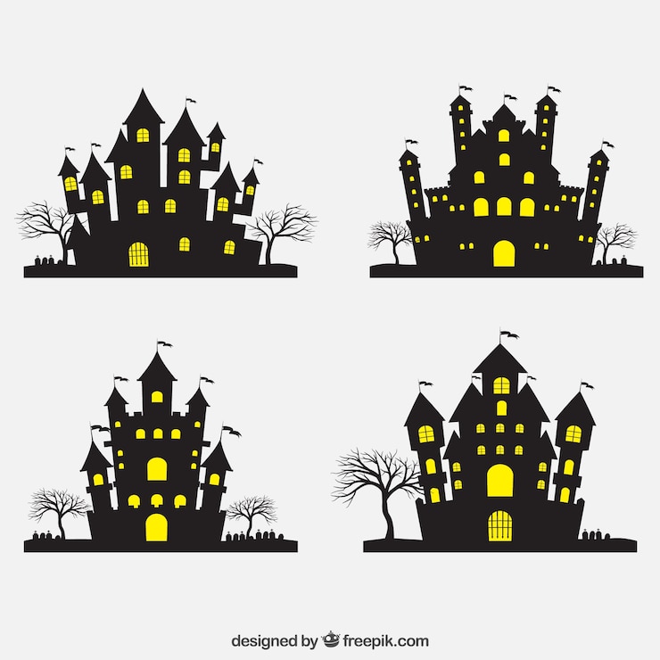 Bezpłatny plik Wektor halloween masions