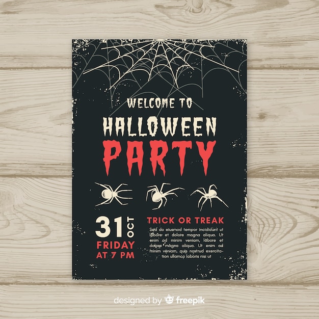 Halloween Party Plakat W Stylu Vintage