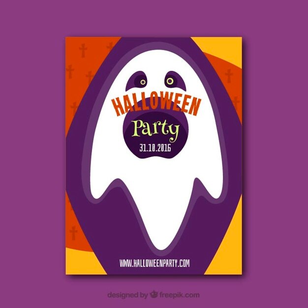 Halloween Party Plakat Z Duchem