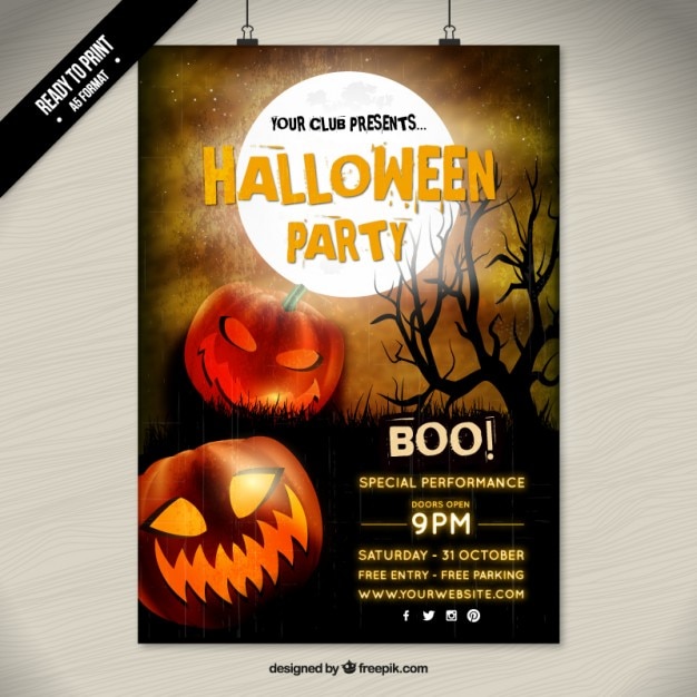 Halloween Party Plakat Zaproszenie