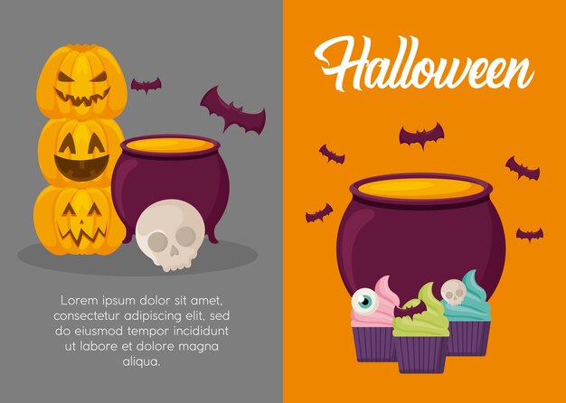 Halloweenowy świętowanie sztandar