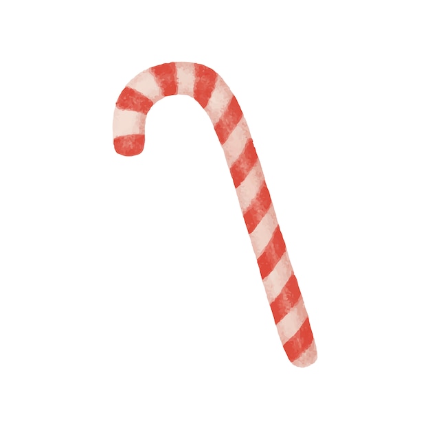 Bezpłatny wektor hand drawn christmas candy cane