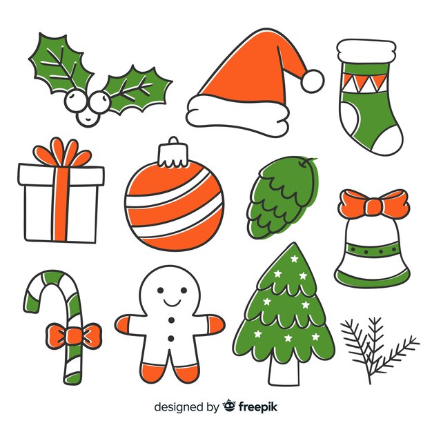 Hand wyci? Gn ?? christmas elementów kolekcji