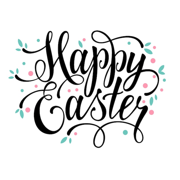 Happy Easter pozdrowienia kaligrafii znak