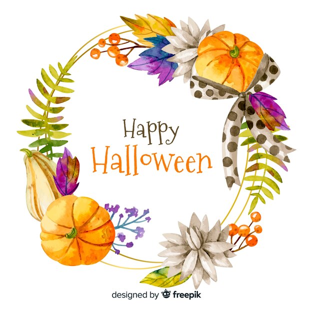 Happy Halloween Akwarela Ramki