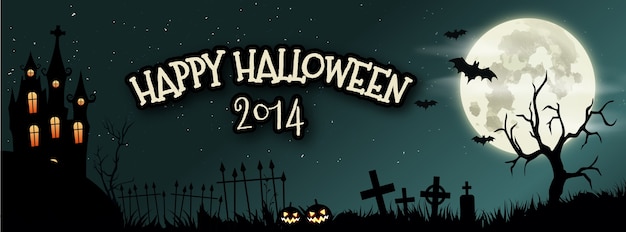 Happy Halloween Facebook Timeline Pokrywa Szablon