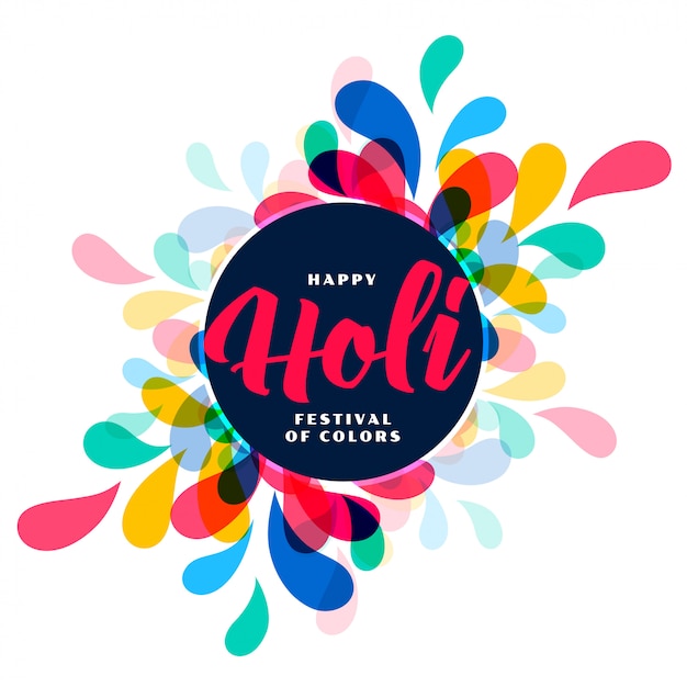 Happy Holi Kolory Powitalny Festiwal Kartkę Z życzeniami