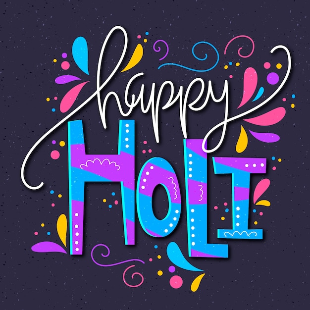 Happy Holi Napis Projekt