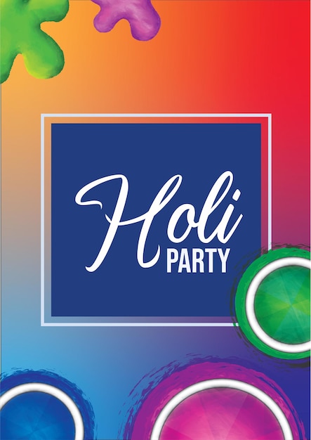 Happy Holi Pozdrowienia Czerwony Niebieski Zielony Kolorowy Indyjski Hinduizm Festiwal Social Media Tło