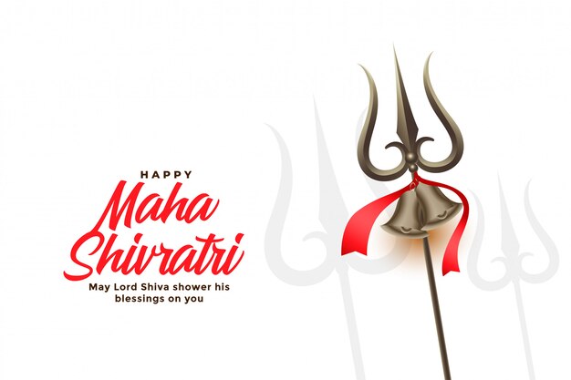 Happy Maha Shivratri Festiwal kartkę z życzeniami z Trishul