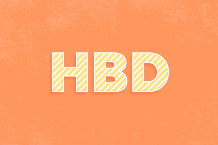 Bezpłatny plik Wektor hbd candy stripe text vector typografia