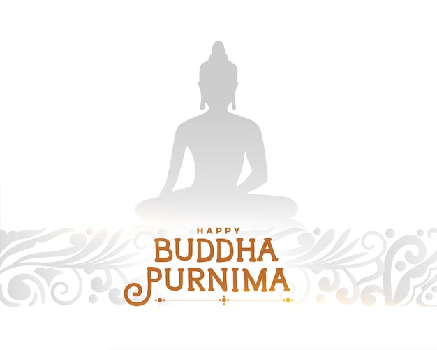 Hinduskie Religijne Budda Purnima Białe Tło Dla Buddyzmu Dharmy