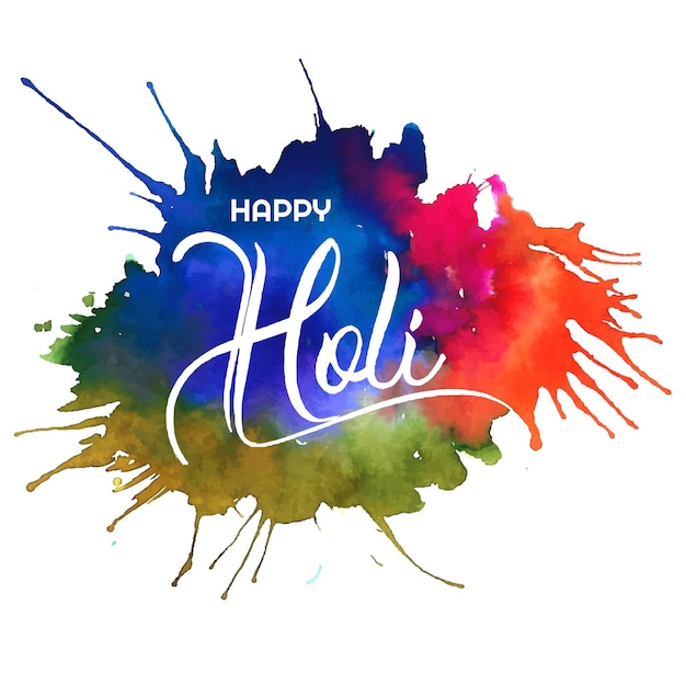 Holi Celebracja Kolorowy Splash Na Tle Indyjskiego Festiwalu