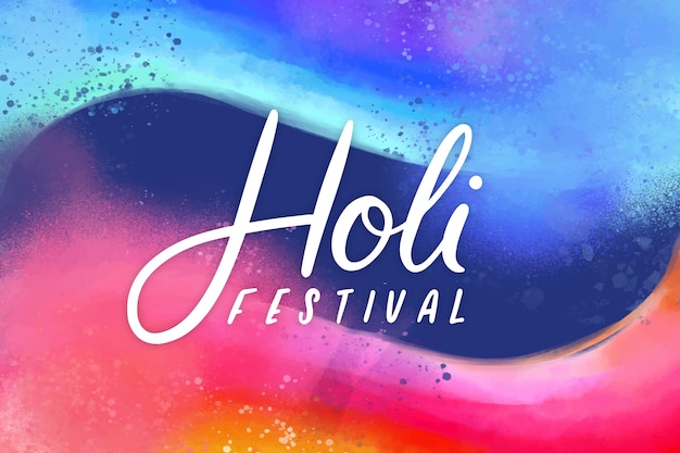 Holi Festiwal w stylu przypominającym akwarele