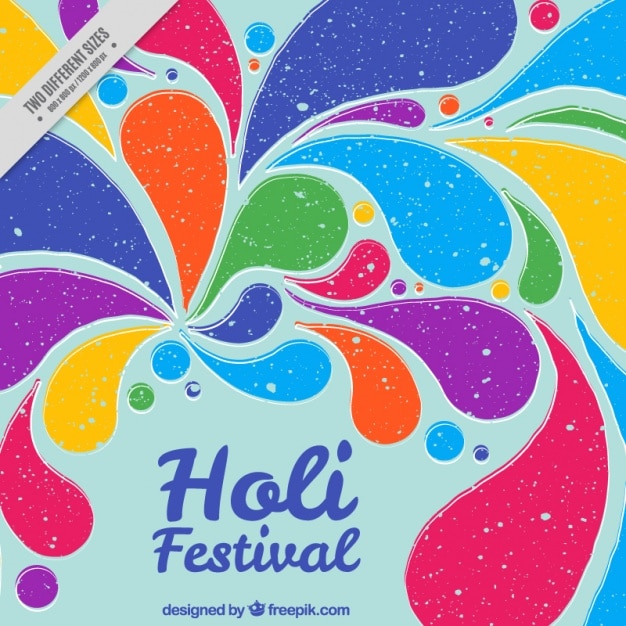 Holi Festiwalu Tła W Stylu Vintage