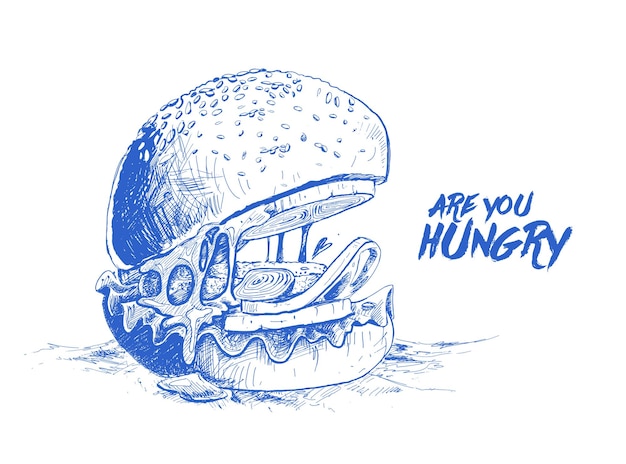 Hungry Burger Concept Karta Menu Restauracji Projekt ściany