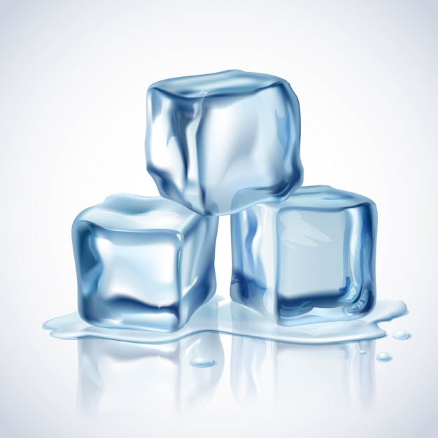Bezpłatny wektor ice cubes blue