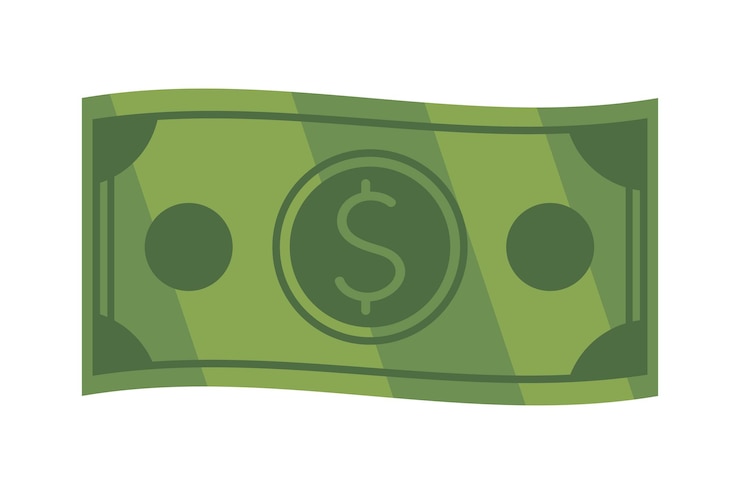 Bezpłatny plik Wektor ikona banknotu na białym tle