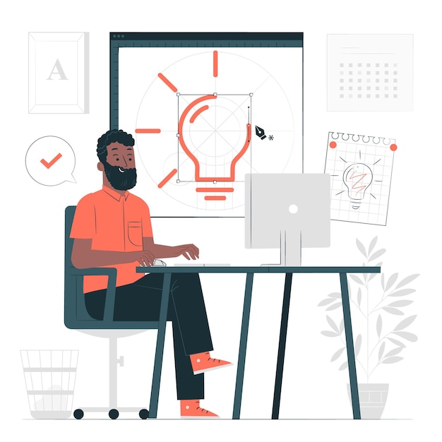 Ikona ilustracja koncepcja projektowania