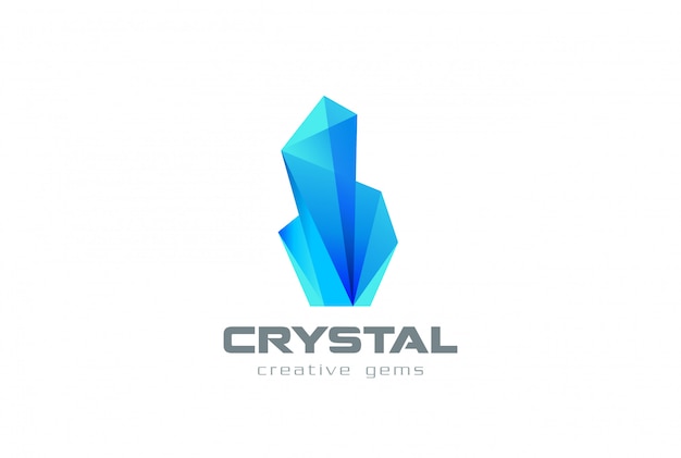 Bezpłatny wektor ikona logo crystal gems.