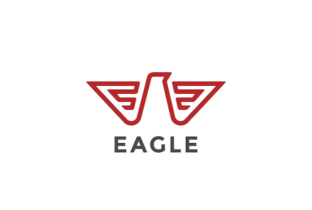 Ikona Logo orła. Styl heraldyczny.