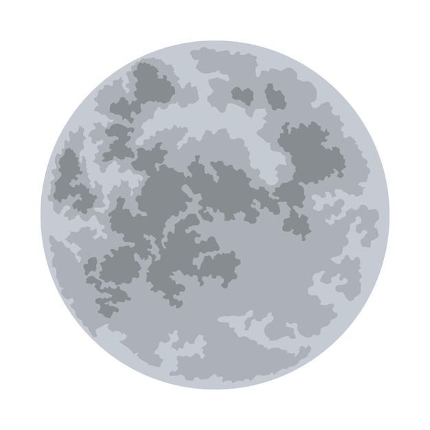 Bezpłatny wektor ikona nocy w fazie pełni księżyca