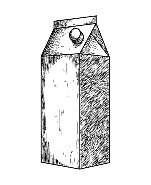 Bezpłatny wektor ikona produktu mlecznego w pudełku na mleko