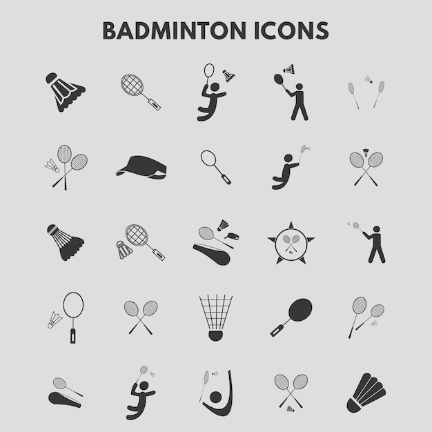 Bezpłatny wektor ikony badminton