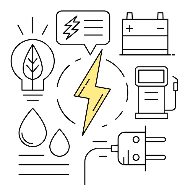 Ikony Energii Liniowej Minimalne Elementy środowiska