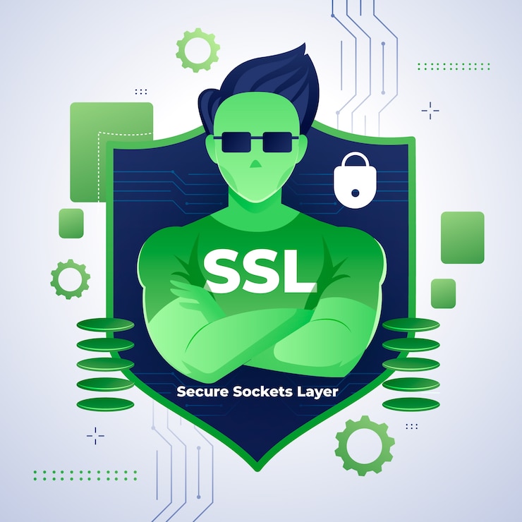 Bezpłatny plik Wektor ilustracja abstrakcyjna technologii ssl