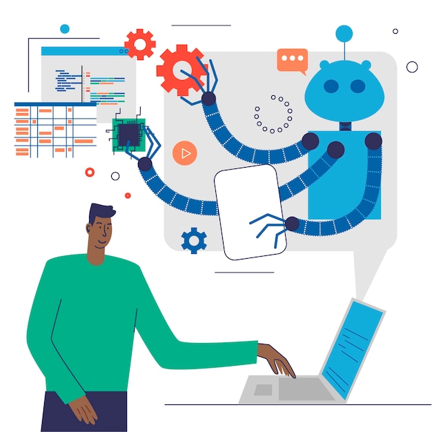 Ilustracja automatyzacji procesów robotycznych