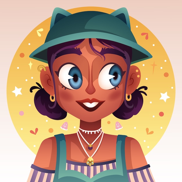 Ilustracja awatara gradientowego