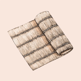 Ilustracja bambusa talerz