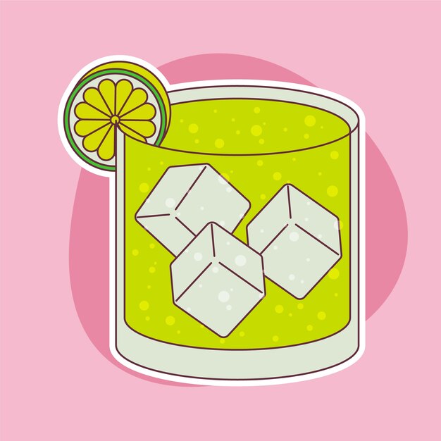 Ilustracja Cachaça w ręcznie rysowane stylu