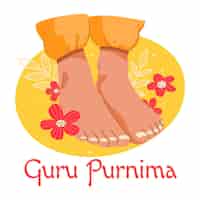 Bezpłatny wektor ilustracja celebracja guru purnima