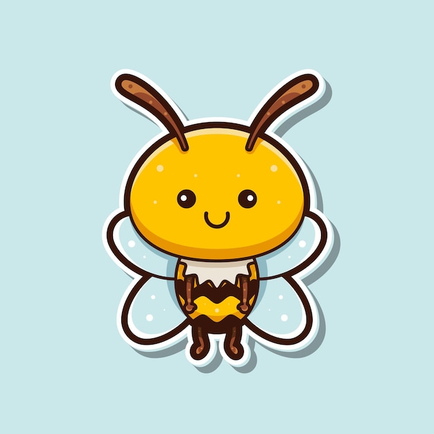 Bezpłatny wektor ilustracja cute bee