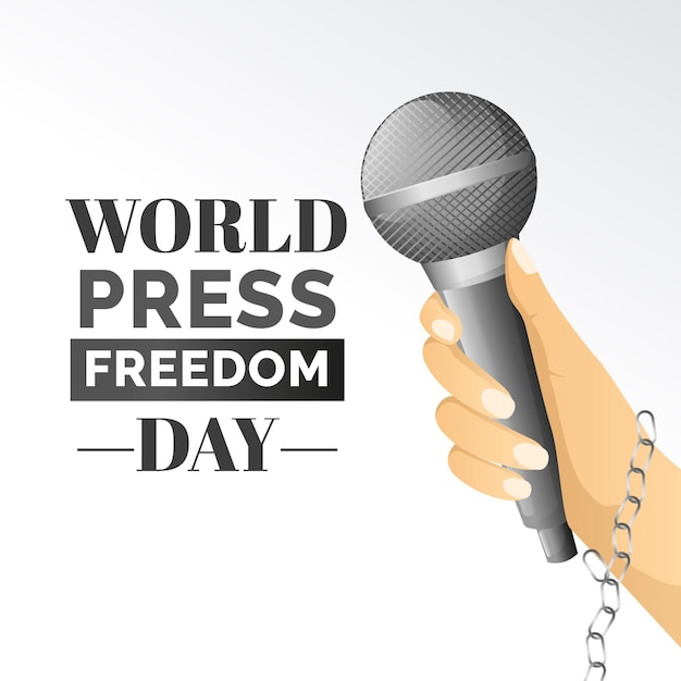 Bezpłatny wektor ilustracja dzień wolności prasy światowego gradientu