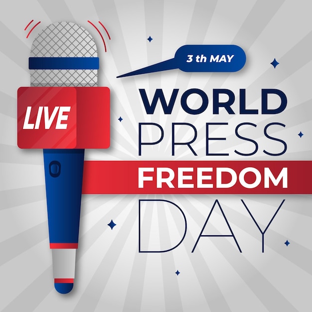 Bezpłatny wektor ilustracja dzień wolności prasy światowego gradientu