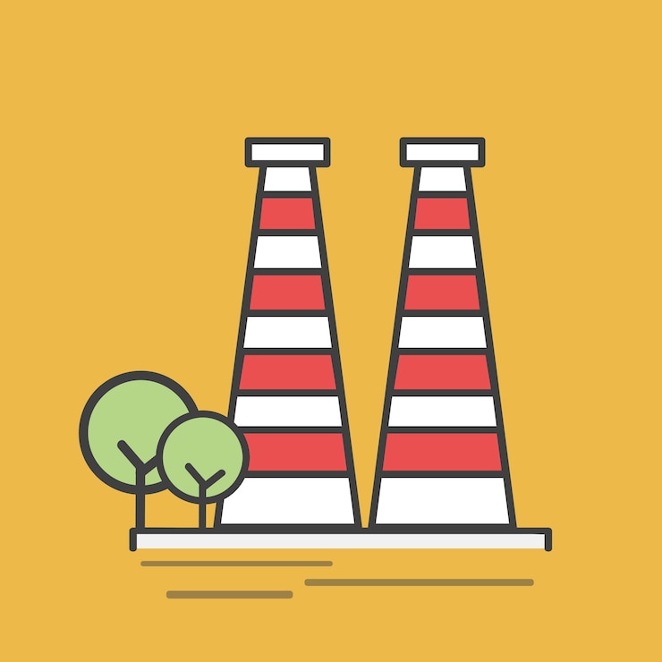 Bezpłatny plik Wektor ilustracja elektrowni