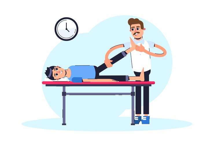 Bezpłatny plik Wektor ilustracja fizjoterapii sportowej