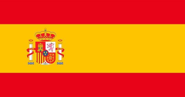 Ilustracja flaga Hiszpanii